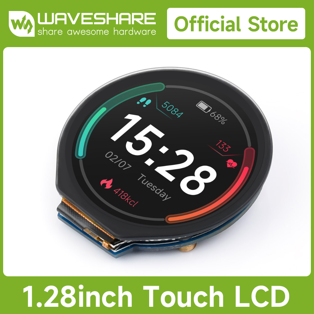 I2C Lcd Display - Модуль круглого ЖК-дисплея Waveshare 1,28 дюйма