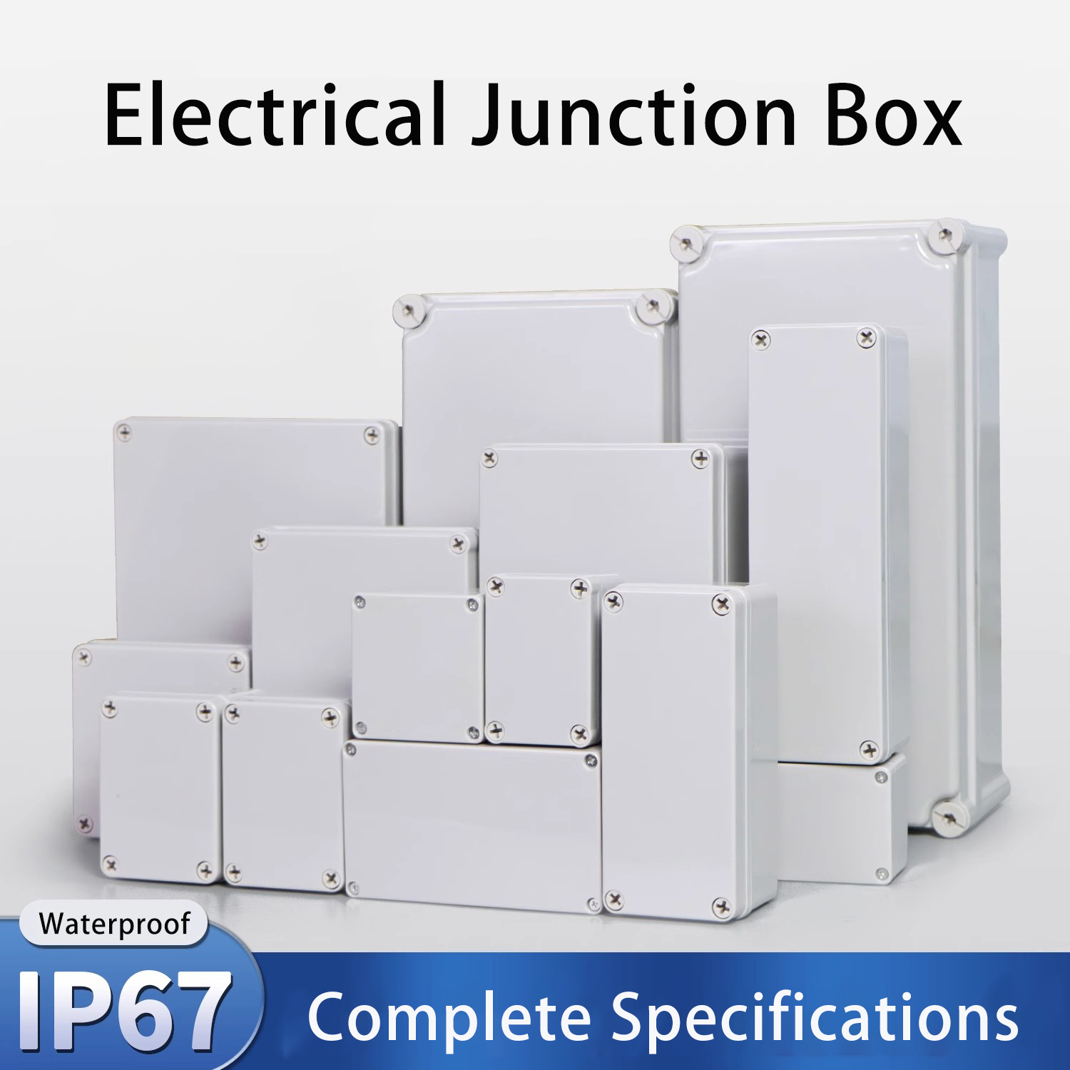 Diy Electronics Housing - IP67 серая/прозрачная крышка, наружная водонепроницаемая распределительная