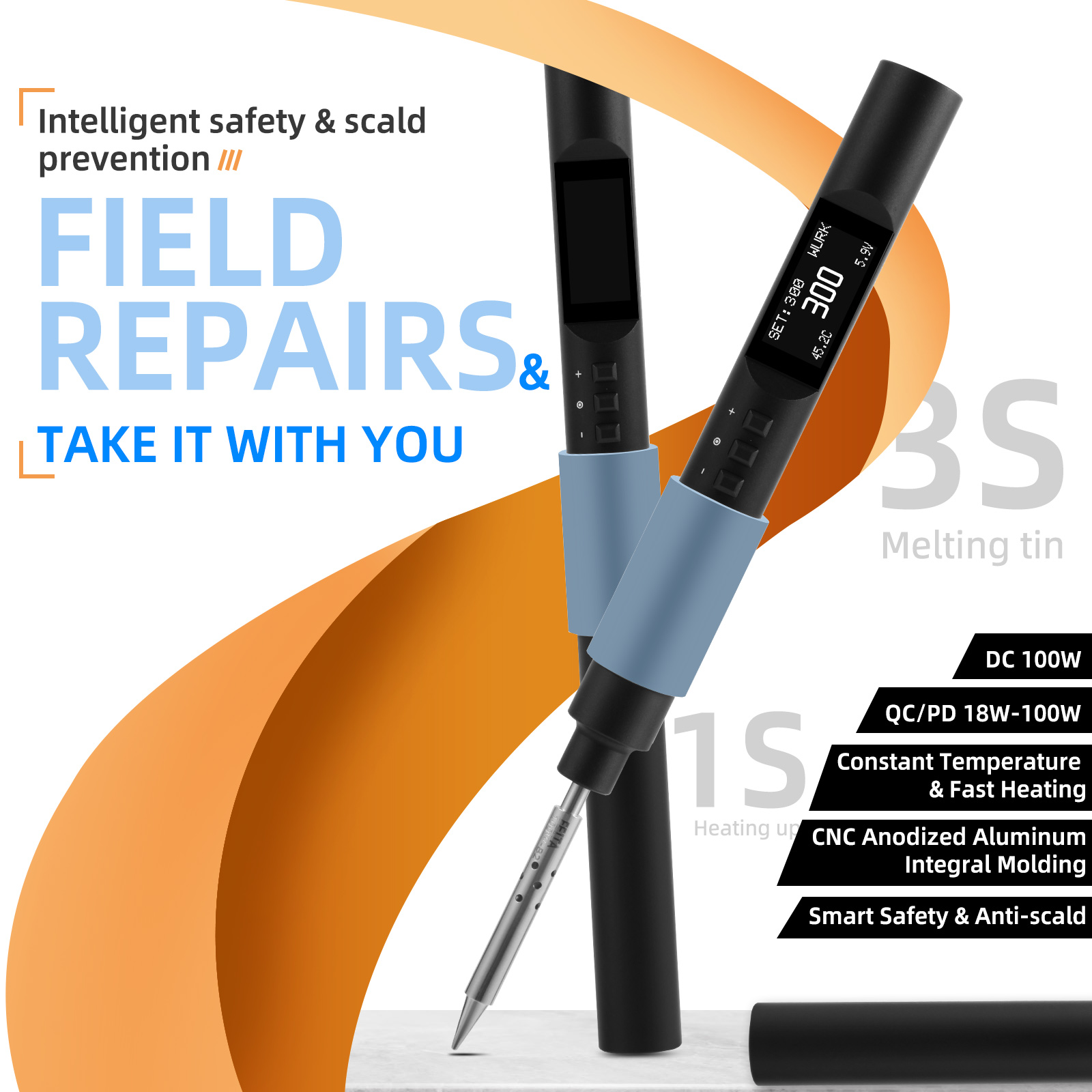 Flux Pen Electronics - Комплект паяльника FEITA PTS200 для электроники