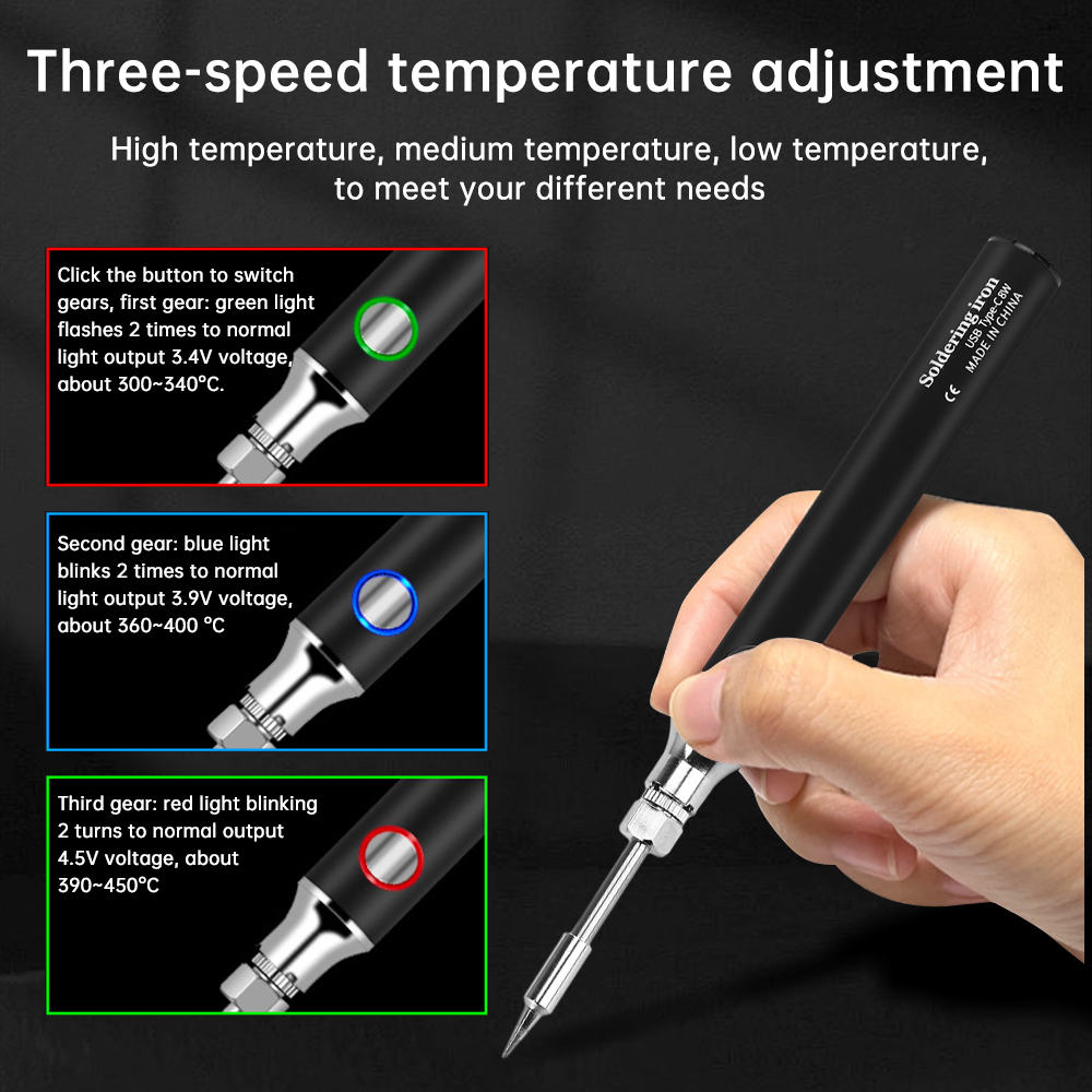 Мини-паяльник USB Type-C с 3-с – обзор и цена Flux Pen Electronics