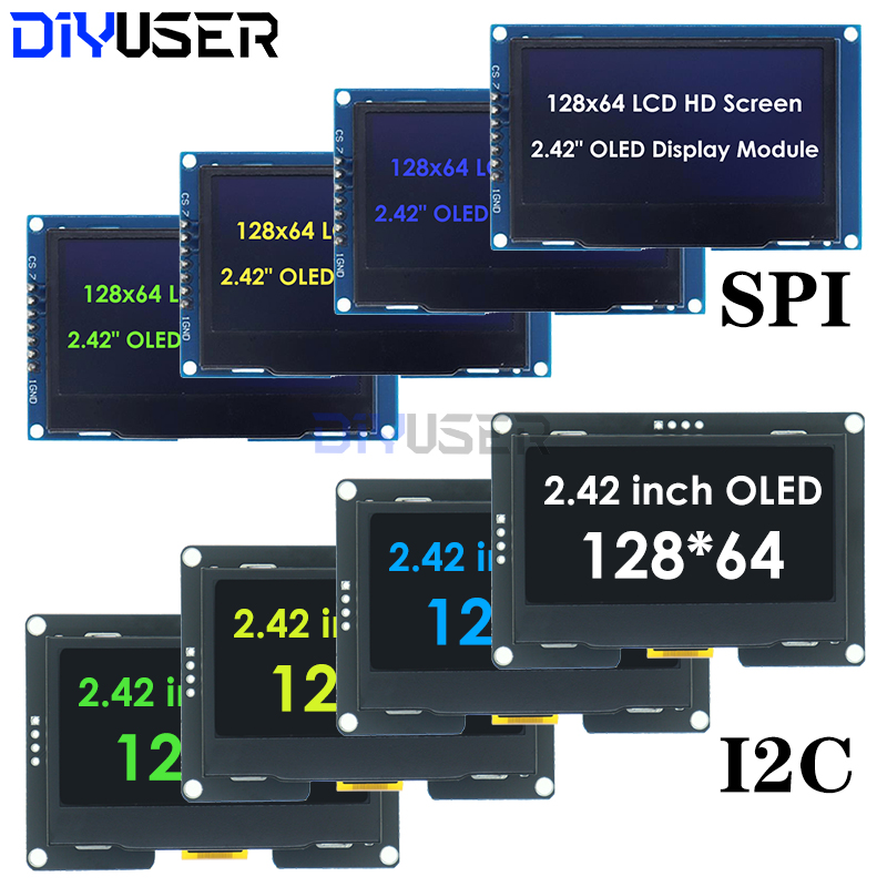 DIYUSER 2,4-дюймовый OLED LCD  – обзор и цена I2C Lcd Display