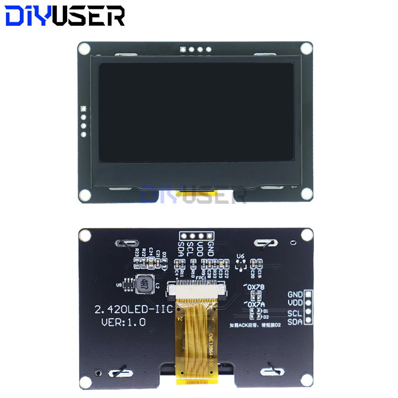 DIYUSER 2,4-дюймовый OLED LCD  – обзор и цена I2C Lcd Display