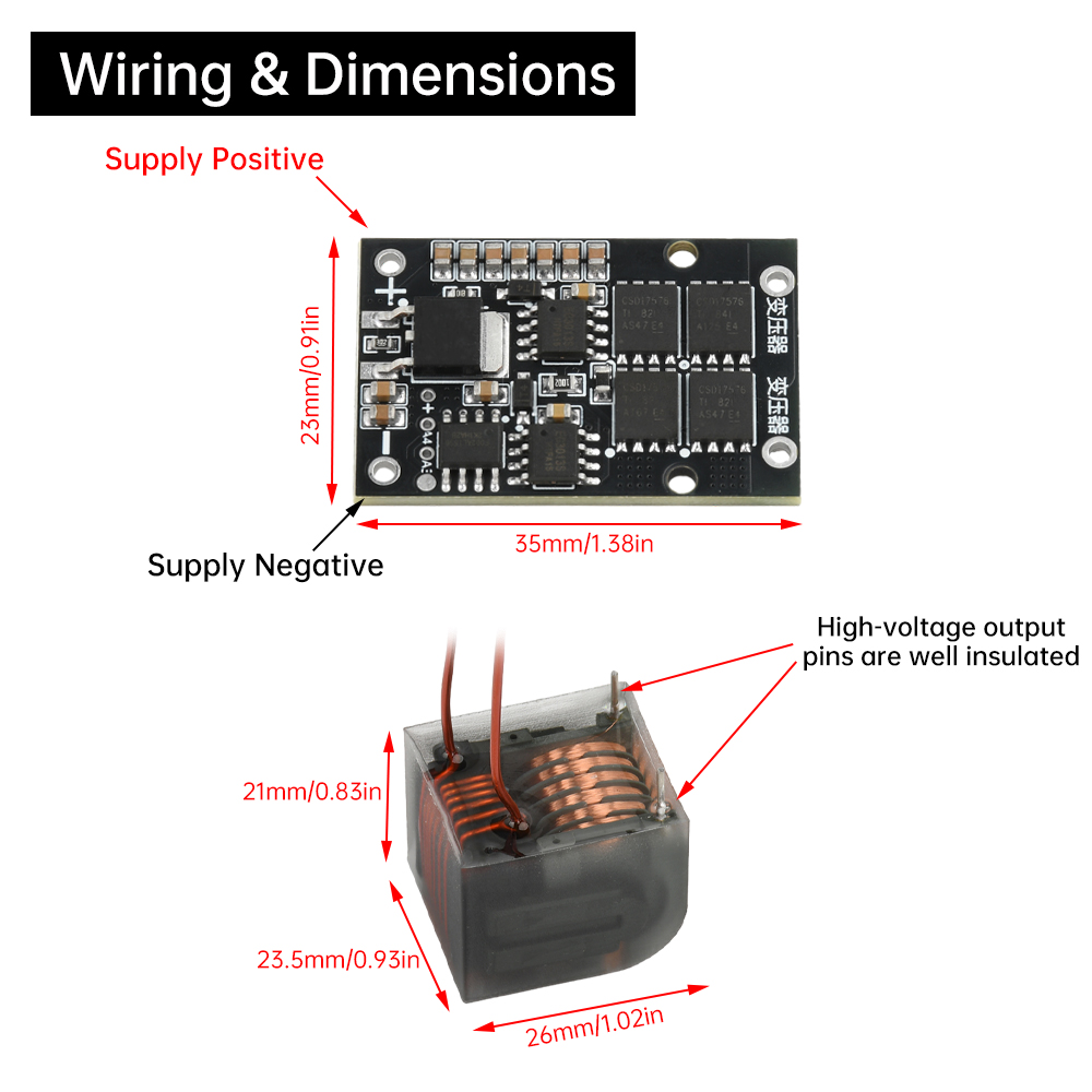 DC6-15V в AC 10KV-25KV Генерат – обзор и цена Diy Electronics For Adults